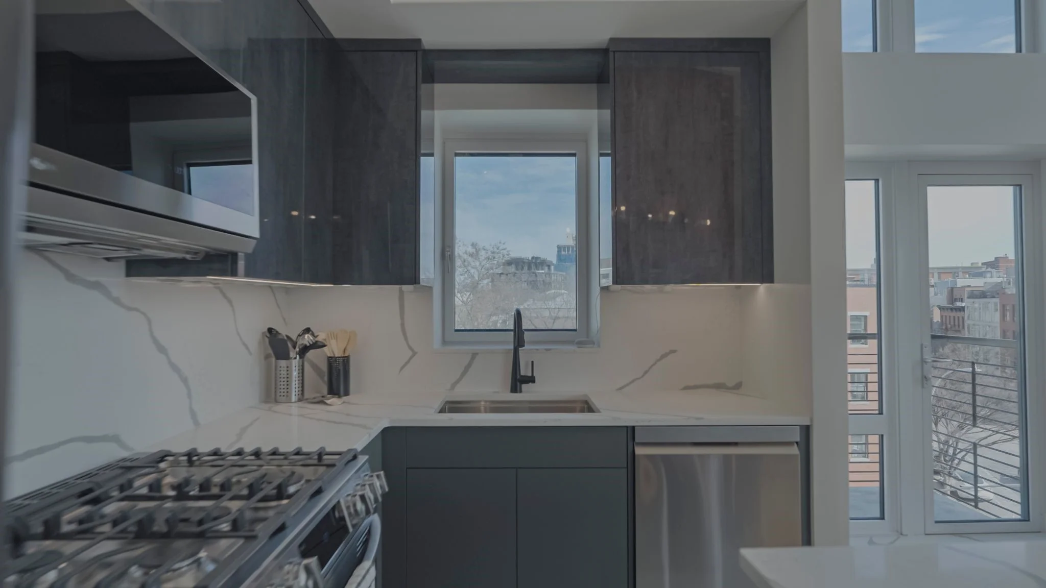 This Brooklyn apartment renovation focused on modernizing and refreshing the lower-level living space while addressing structural and finish repairs. The scope included patch and plaster repairs, painting throughout the lower level, and refinishing damaged hardwood floors | Apartment Remodel – Prospect Heights, 630 Washington Avenue 5D, Brooklyn, NY 11238 | DCON Renovations New York - Brooklyn | Remodeling - Architectural Design - Residential Contractor - Brownstoner Experts