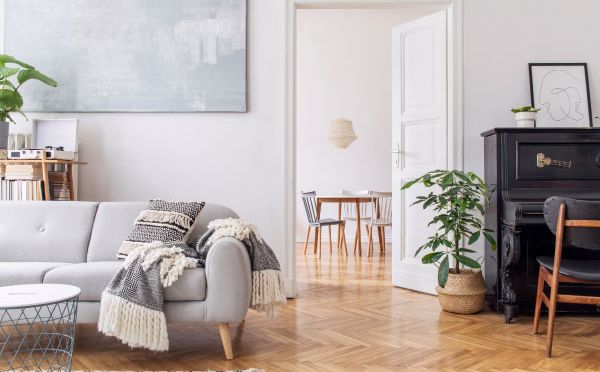 Contemporary living room with wood floor and stunning furniture | Complete Guide to Renovating a Condo or Co-op in NYC | DCON Renovations New York - Brooklyn | Remodeling - Architectural Design - Residential Contractor - Brownstoner Experts