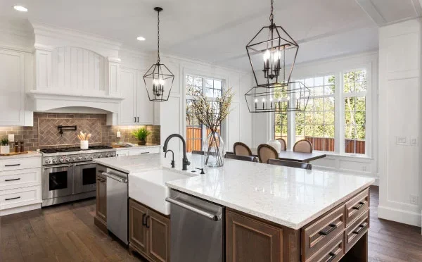 Beautifully remodeled kitchen in NYC featuring a large central island and wood flooring | How Much Does a Kitchen Renovation Cost in NYC in 2026? | DCON Renovations New York - Brooklyn | Remodeling - Architectural Design - Residential Contractor - Brownstoner Experts