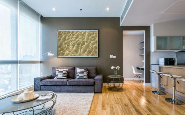 Contemporary living room with wood floor and great windows | How to Maximize Space in a NYC Apartment Renovation | DCON Renovations New York - Brooklyn | Remodeling - Architectural Design - Residential Contractor - Brownstoner Experts